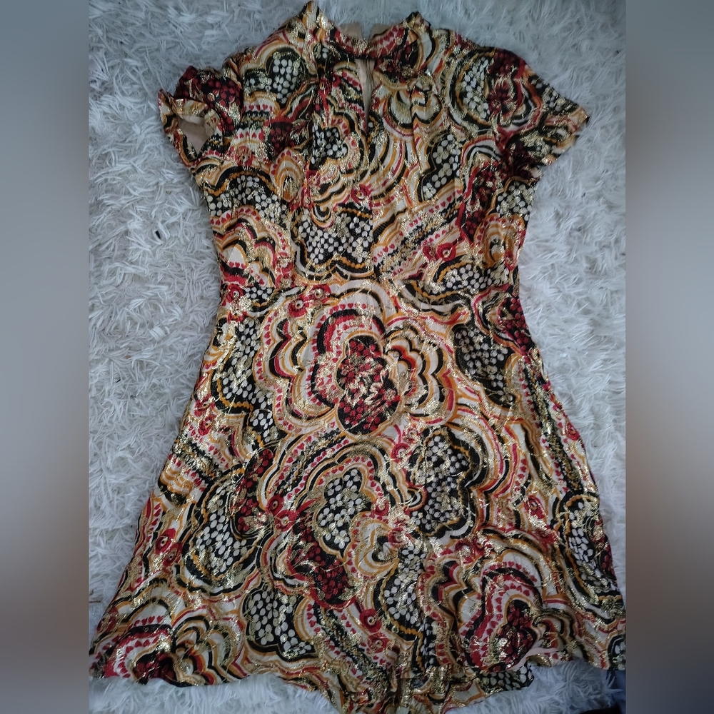 Paris Multicolor Patterned Women's Dress